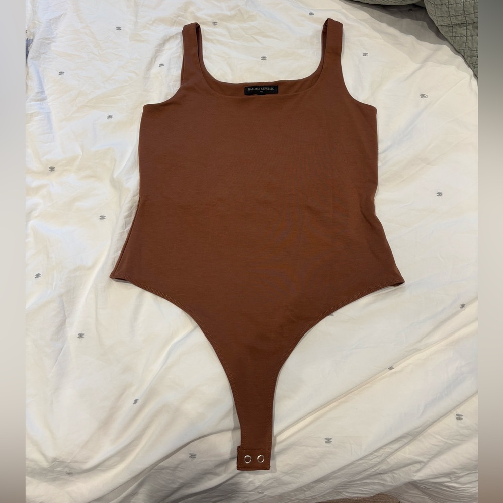 Banana Republic Brown Square Neck Bodysuit